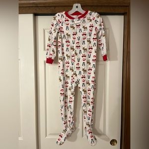 5T Fleece Footie Pajamas - Santa, Penguin & Reindeer